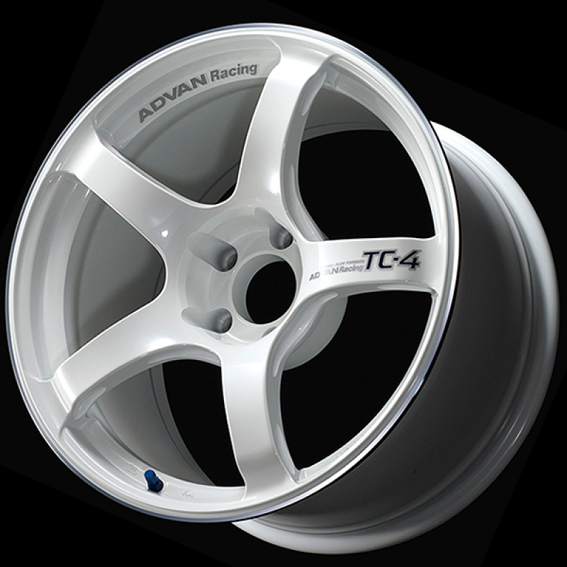 Advan TC4 16x7.5 / +35 Offset / 4x100 / 63mm Bore / Racing White Metallic and Ring