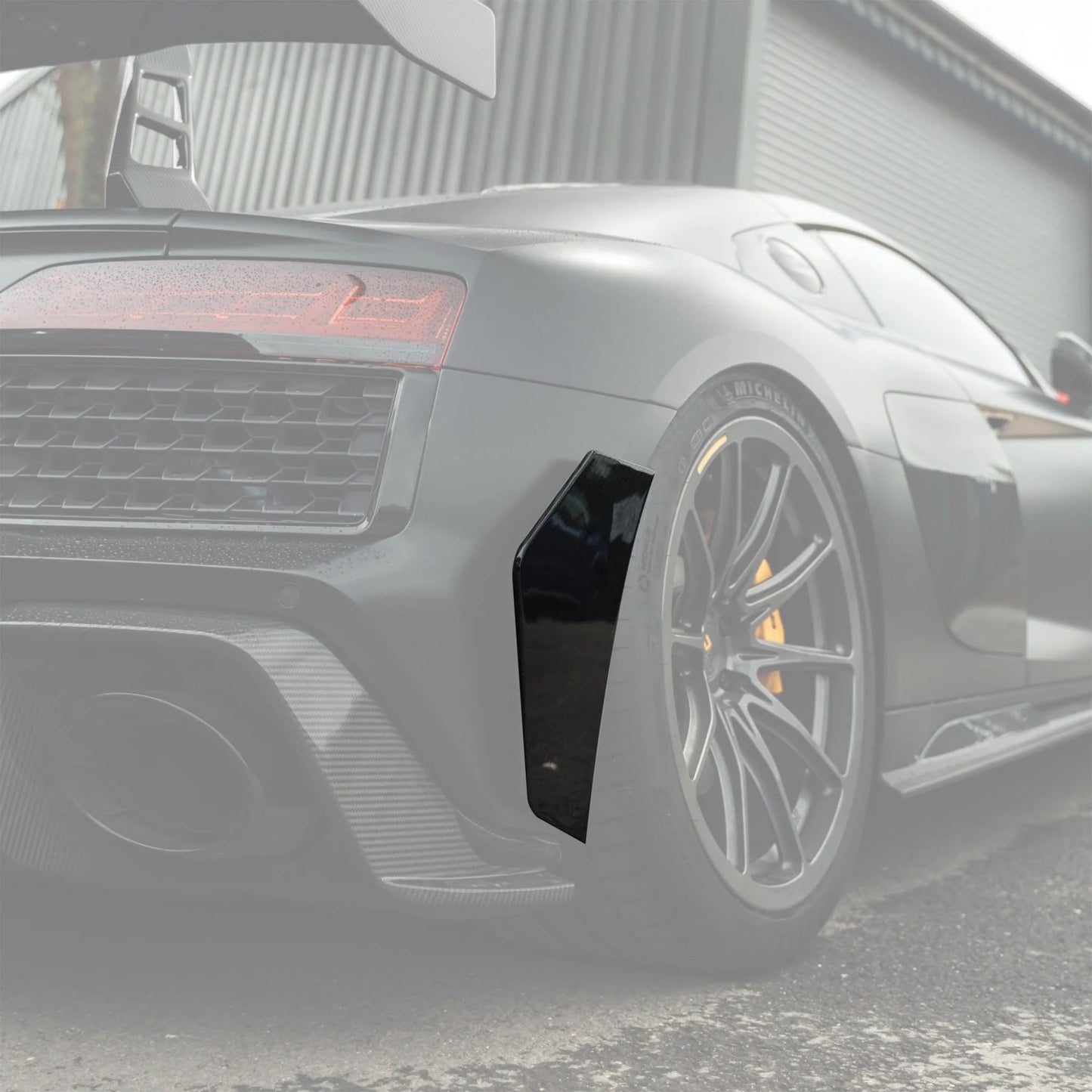 TRE Audi R8 4S Pre-Preg Carbon Fiber Rear Bumper Canards by TRE (2021-2024)
