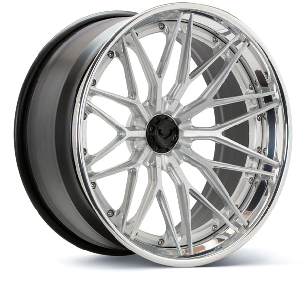 Vossen Forged VPS-4 3PC 21x12.5 5x112 Brushed Cntr Polished Lip Raw Hardware Satin Black MCLAREN 720