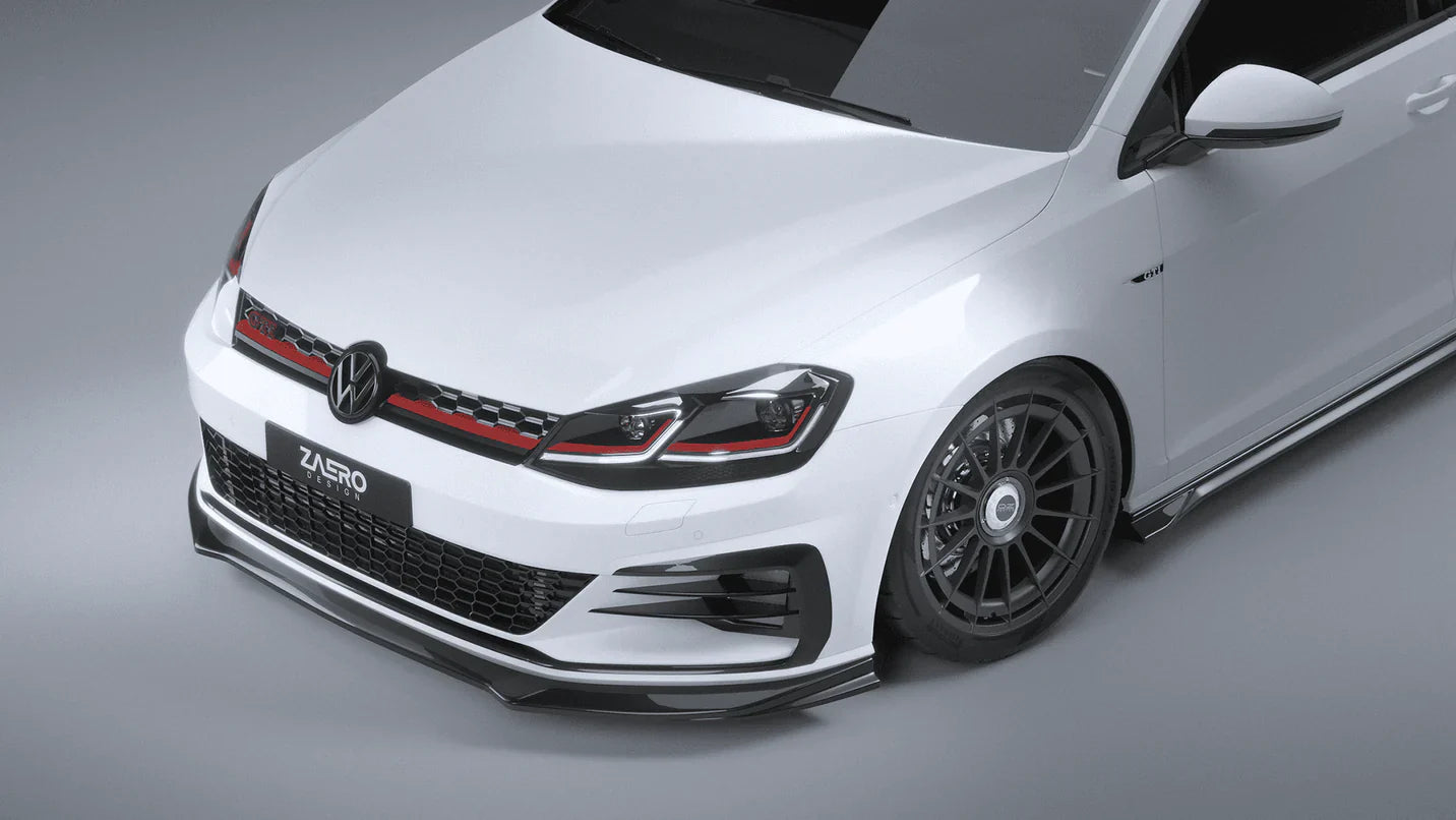 Zaero Design EVO-1 Gloss Black Front Splitter - VW Golf GTI Mk7.5