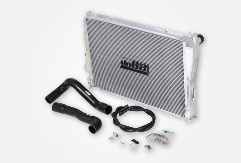 do88 BMW M3 E46 Radiator Aluminum, Black hose