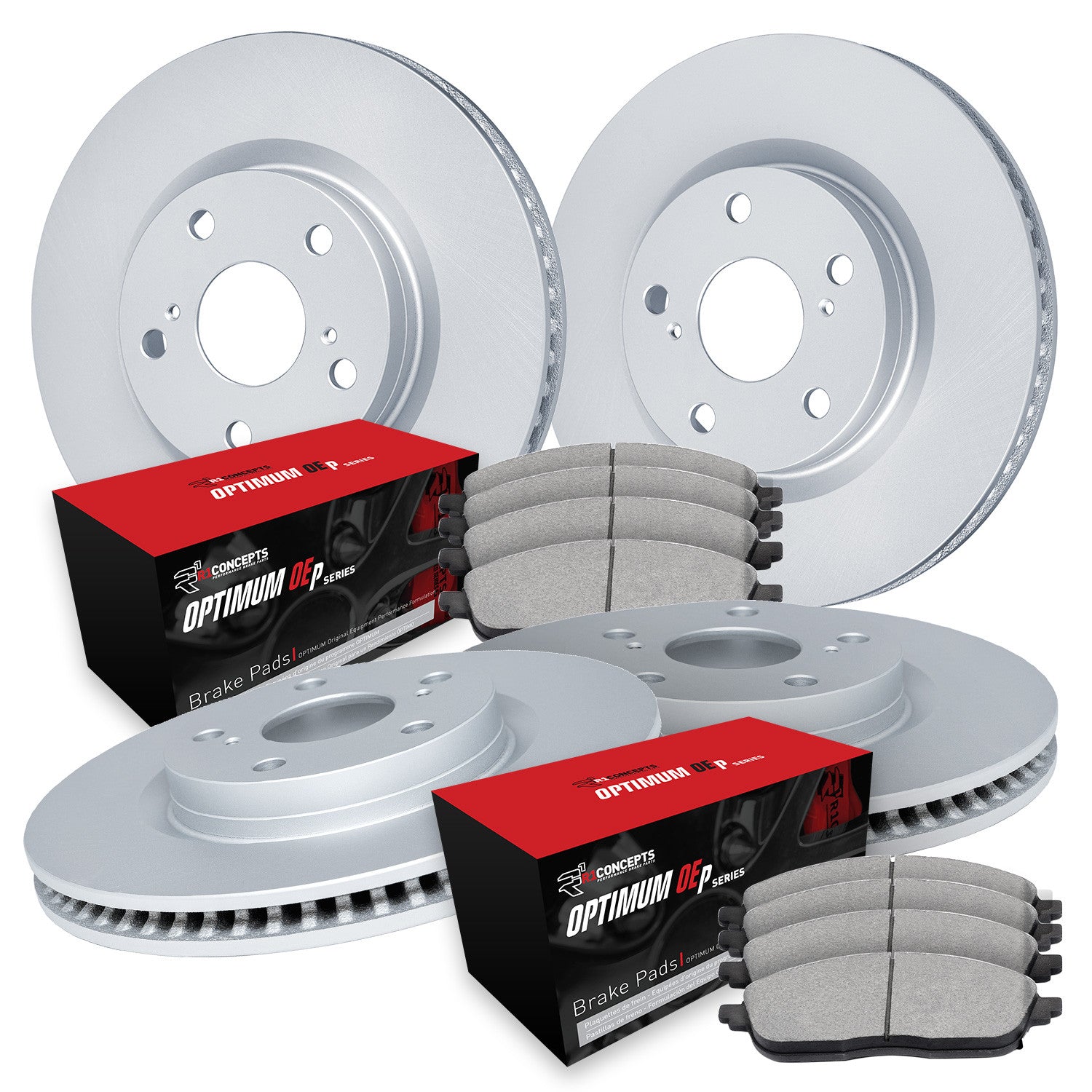DFC R1 17-20 Audi Q8 Front & Rear GEO-Carbon Rotors w/Optimum OE Pads