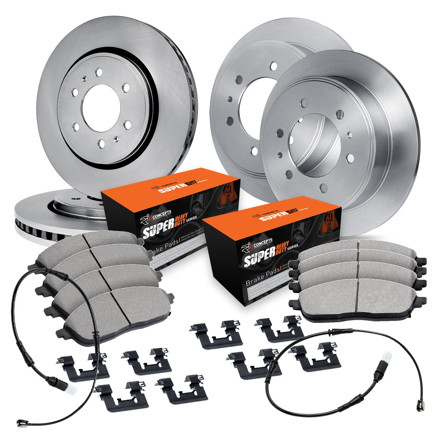 DFC R1 19-26 Mercedes-Benz Sprinter 2500 Front & Rear Brake Rotors w/Super Duty Pads/Sensor/Hardware