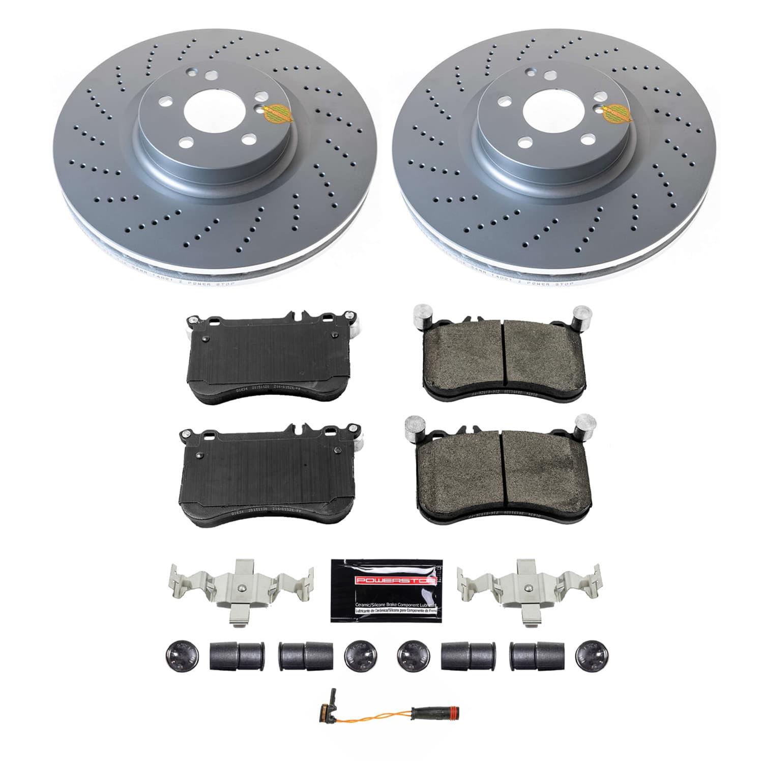 PowerStop Power Stop 12-14 Mercedes-Benz E550 Front Z23 Coated Brake Kit