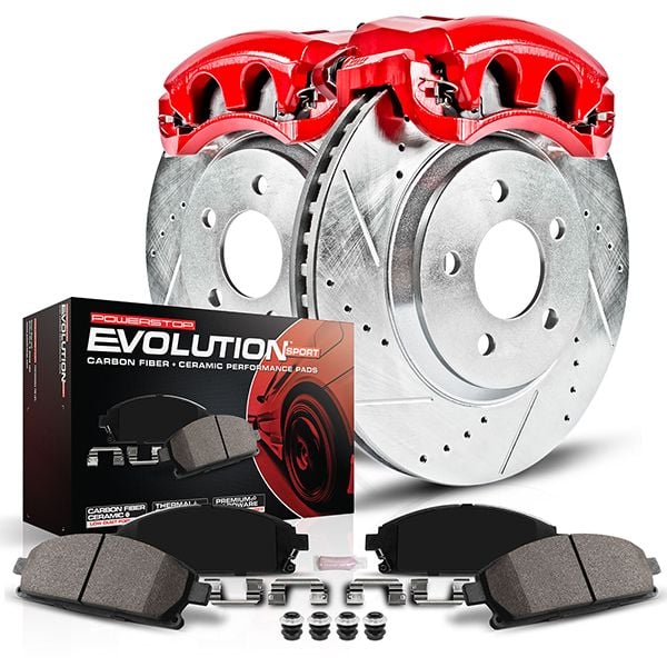 PowerStop Power Stop 10-11 Saab 9-5 Front Z23 Coated Kit w/ Red Calipers
