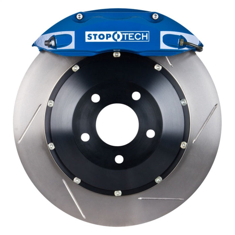 StopTech 06-08 BMW Z4 Rear BBK w/ Blue ST-40 Calipers Slotted 355x32mm Rotors Pads & SS Lines