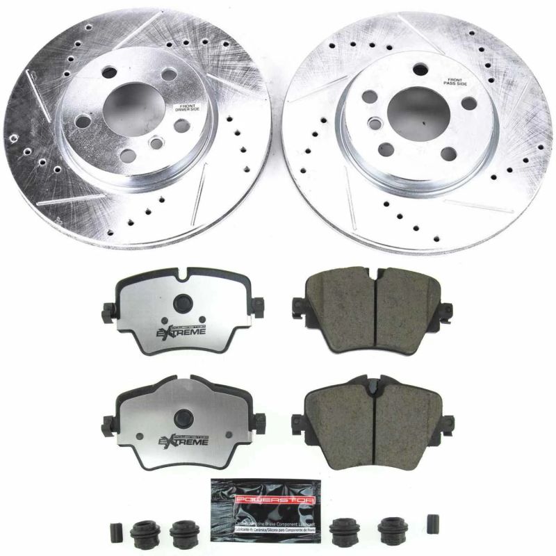 PowerStop 2019 Mini Cooper Clubman Front Z26 Street Warrior Brake Kit