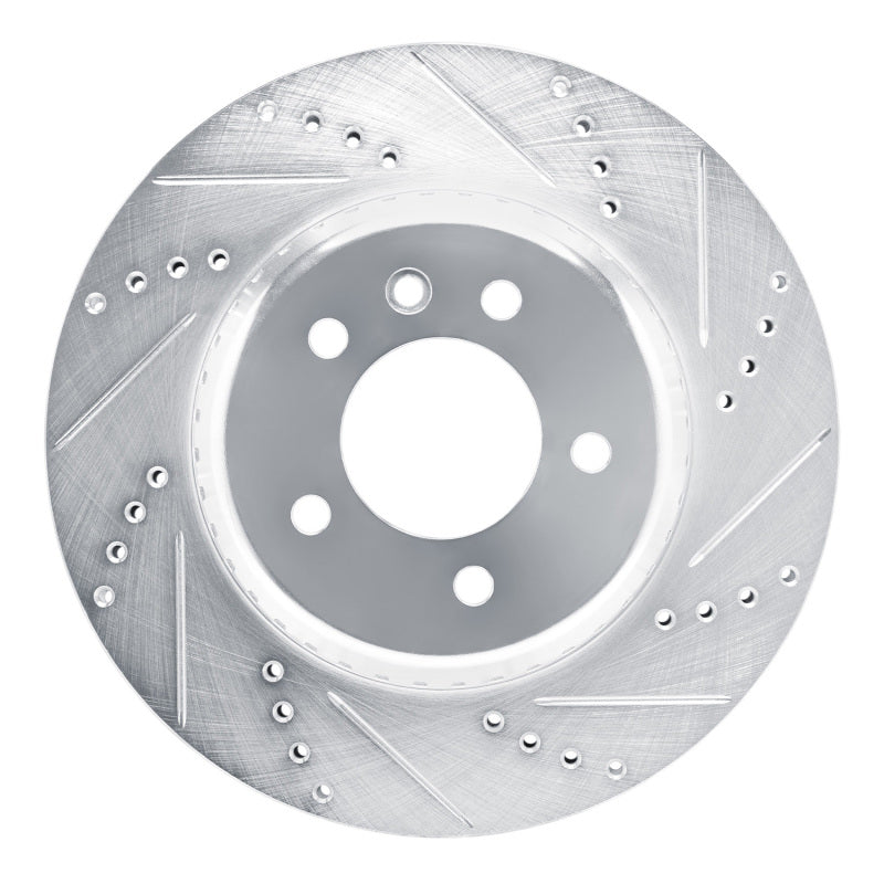 R1 Concepts 20-25 Land Rover Defender 90 Rear Right Drilled & Slotted Silver Brake Rotor