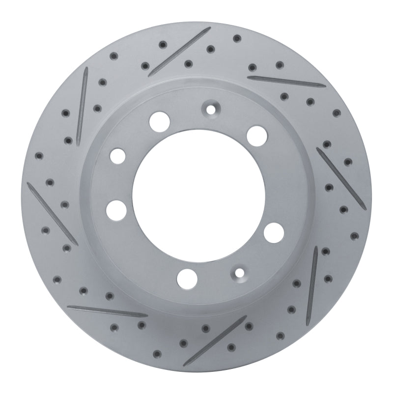 R1 Concepts 77-88 Porsche 924 Rear Left Drilled & Slotted Geo-Carbon Rotor
