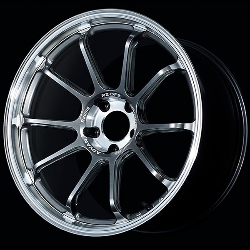 Advan RZ-DF2 20x9.5 / +25 Offset / 5x112 / 66.5mm Bore / Diamond Cut and Hyper Platinum Black