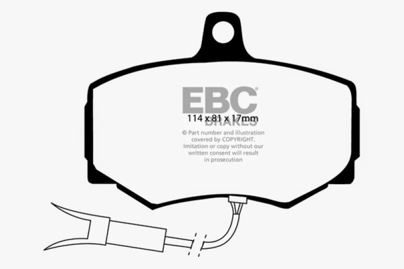 EBC 88-89 Jaguar XJ6 3.6 Yellowstuff Front Brake Pads