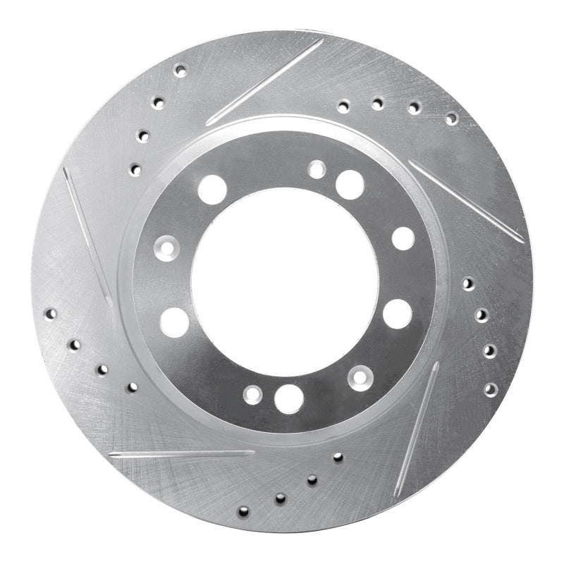 R1 Concepts 86-95 Porsche 944 Turbo Rear Left Drilled & Slotted Silver Brake Rotor