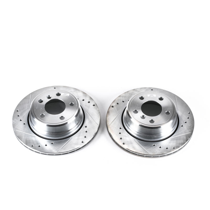 PowerStop 02-06 BMW X5 Rear Evolution Drilled & Slotted Rotors - Pair