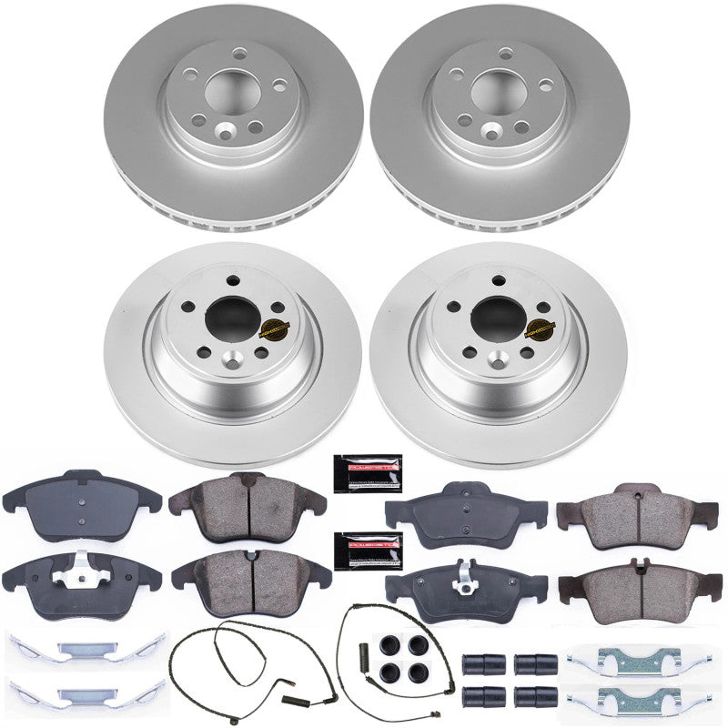 PowerStop 12-15 Land Rover Range Rover Evoque Front & Rear Z23 Evolution Sport Coated Brake Kit