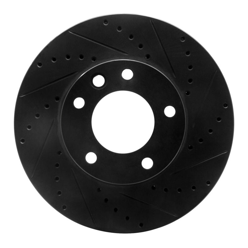 R1 Concepts 08-18 Mercedes-Benz G500 (USA/Canada) Front Right Drilled & Slotted Black Brake Rotor