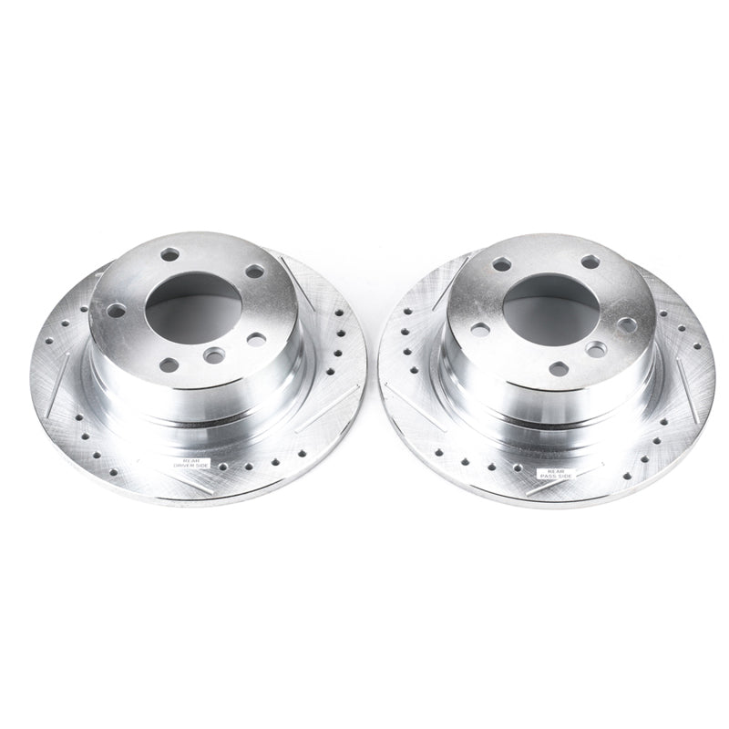 PowerStop 95-99 BMW 318ti Rear Evolution Drilled & Slotted Rotors - Pair