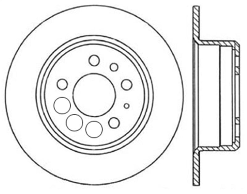 StopTech 90-93 Volvo 240 Rear Right Cryo Slotted Sport Brake Rotor