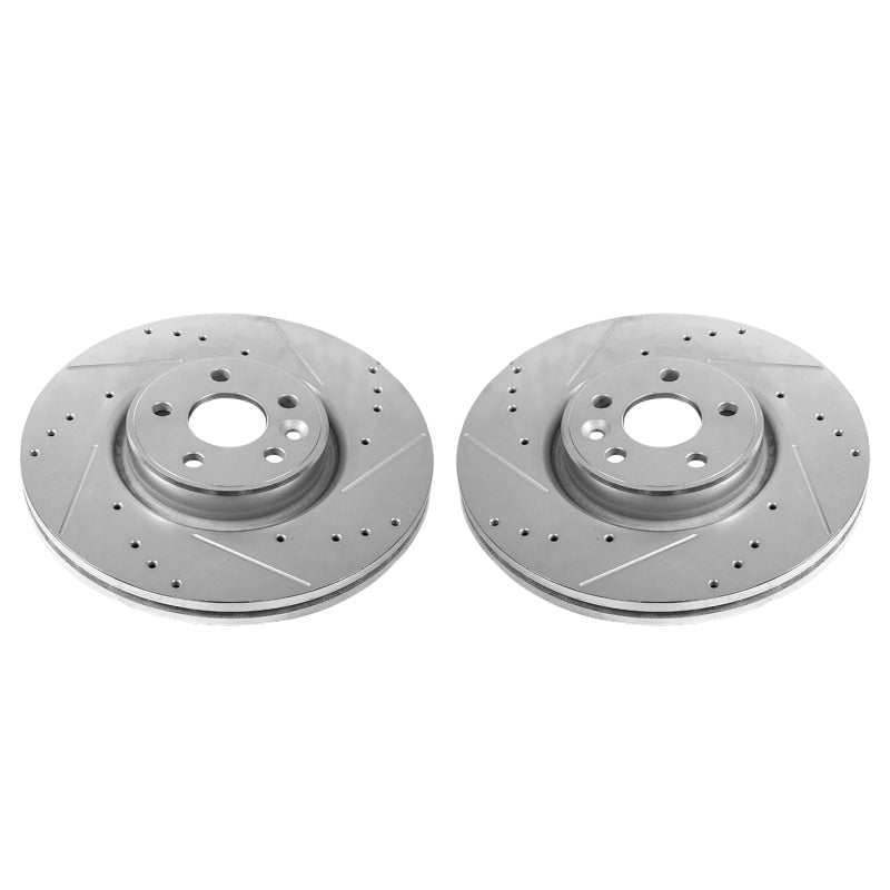 PowerStop 12-18 Volvo S60 Front Evolution Drilled & Slotted Rotors - Pair