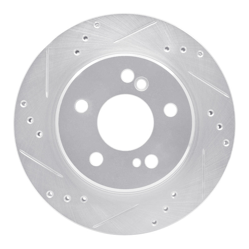 R1 Concepts 92-95 Mercedes-Benz E420 Rear Left Drilled & Slotted Silver Brake Rotor