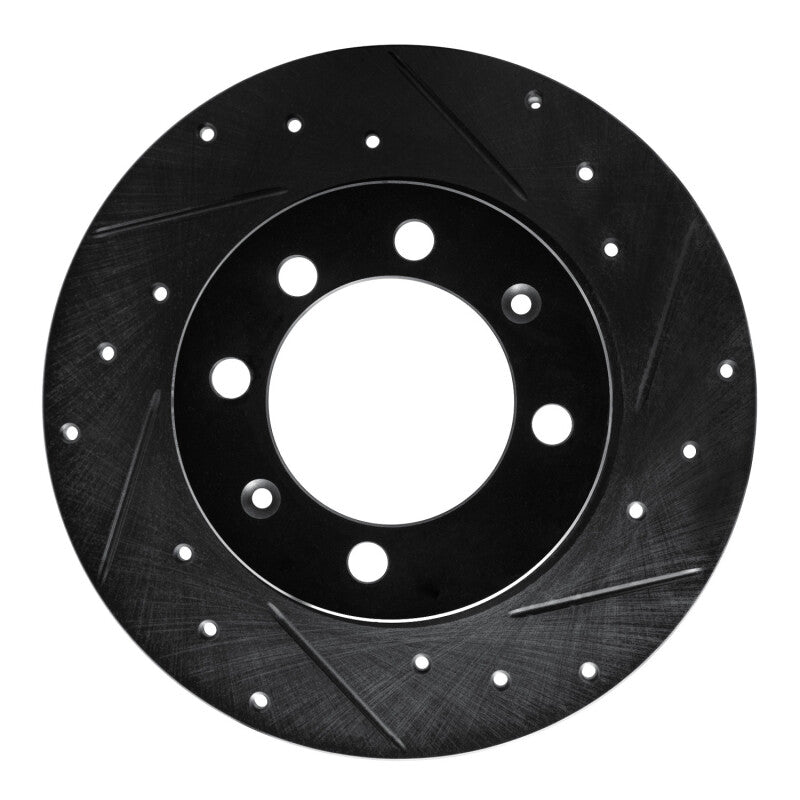 R1 Concepts 69-87 Saab 99 Rear Right Front Right Drilled & Slotted Black Brake Rotor
