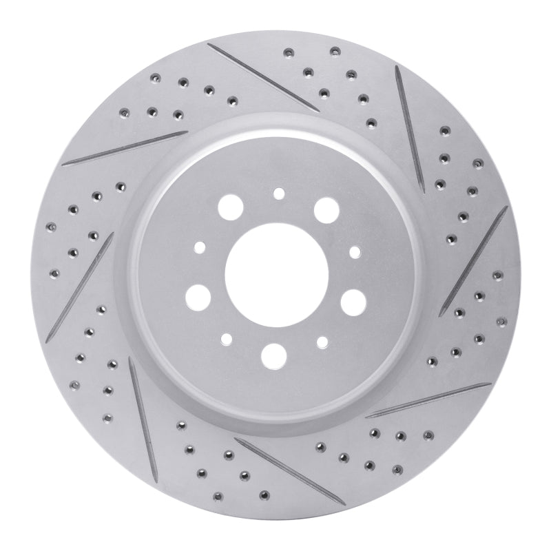 R1 Concepts 04-07 Volvo V70 Rear Right Drilled & Slotted Geo-Carbon Rotor