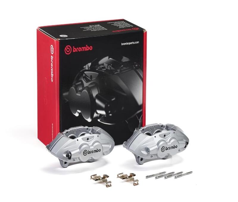 Brembo OE Front Hydraulic X-Style Brake Caliper - Silver for 2013-2018 BMW 320i Base