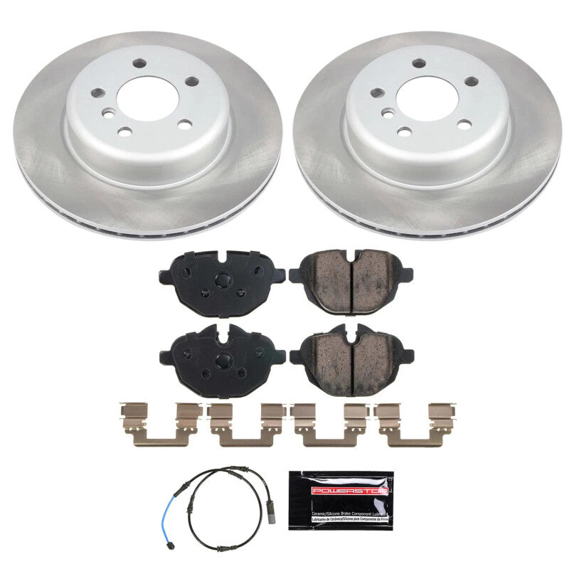 PowerStop 12-16 BMW ActiveHybrid 5 Rear Semi-Coated Rotor Kit