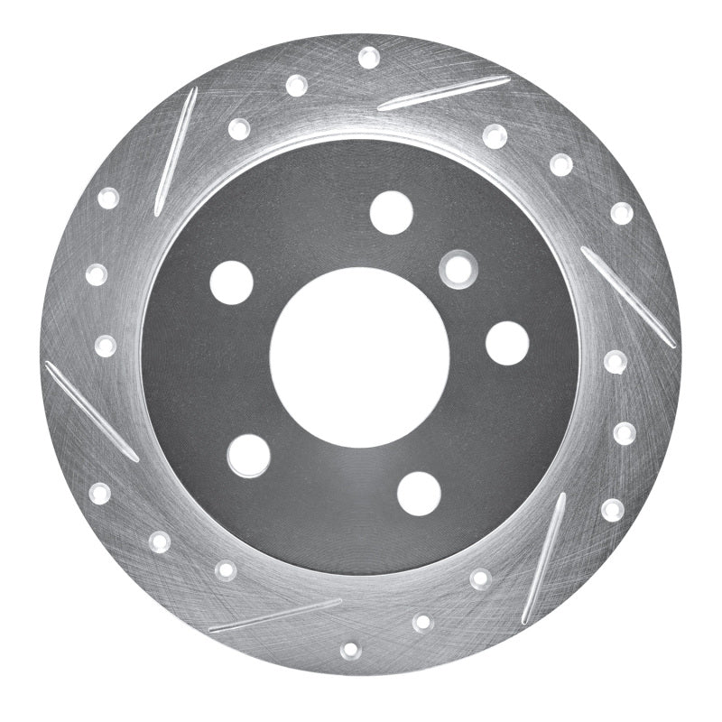 R1 Concepts 06-11 Mercedes-Benz B200 Rear Left Drilled & Slotted Silver Brake Rotor