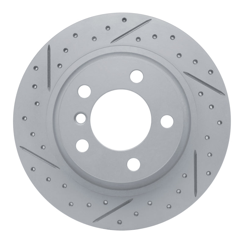 R1 Concepts 13-16 Mini Cooper Paceman Rear Left Drilled & Slotted Geo-Carbon Rotor