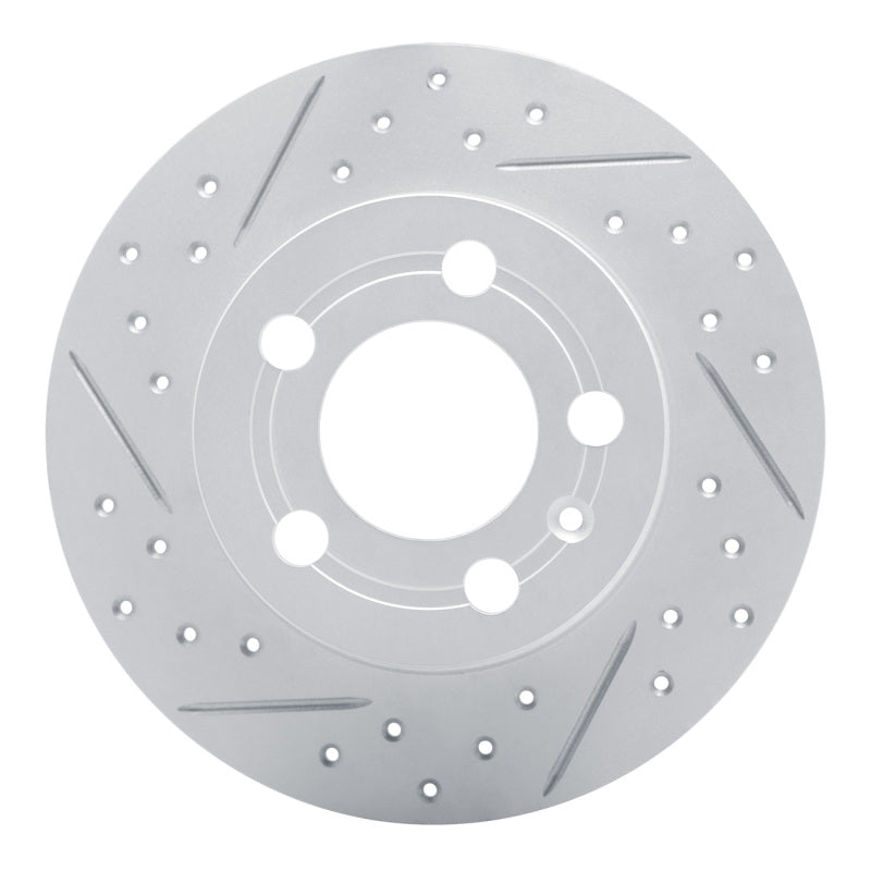 R1 Concepts 01-06 Audi Tt Quattro Rear Left Drilled & Slotted Geo-Carbon Rotor