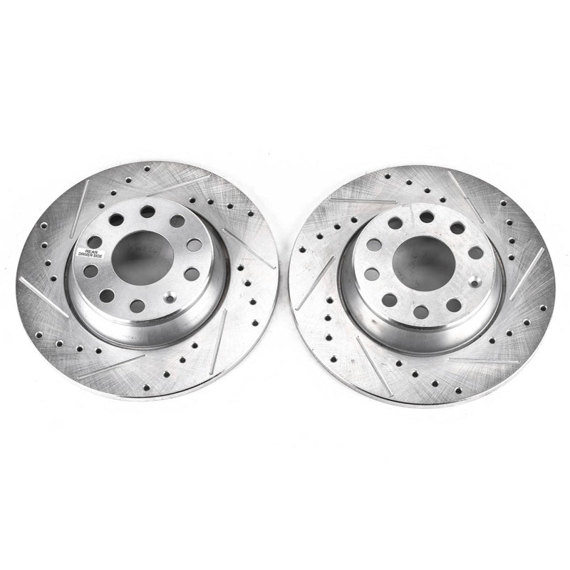 PowerStop 06-09 Audi A3 Rear Evolution Drilled & Slotted Rotors - Pair