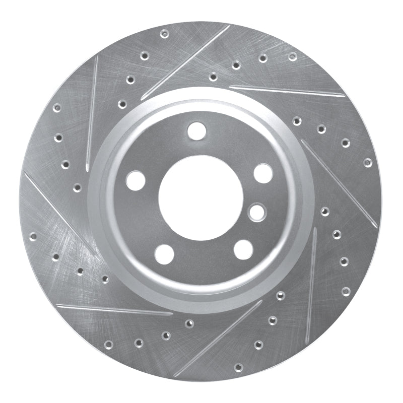 R1 Concepts 12-20 BMW 230I Rear Left Drilled & Slotted Silver Brake Rotor