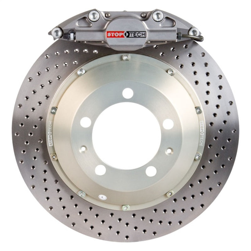 StopTech 99-02 Audi S4 Rear Big Brake Kit Trophy ST-22 Calipers 328x28mm Drilled Rotors