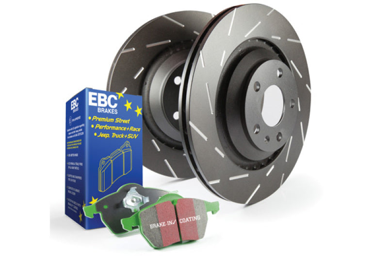 EBC Stage 2 Kits Greentuff 2000 and USR Rotors - 2010-2012 Audi S5 Base