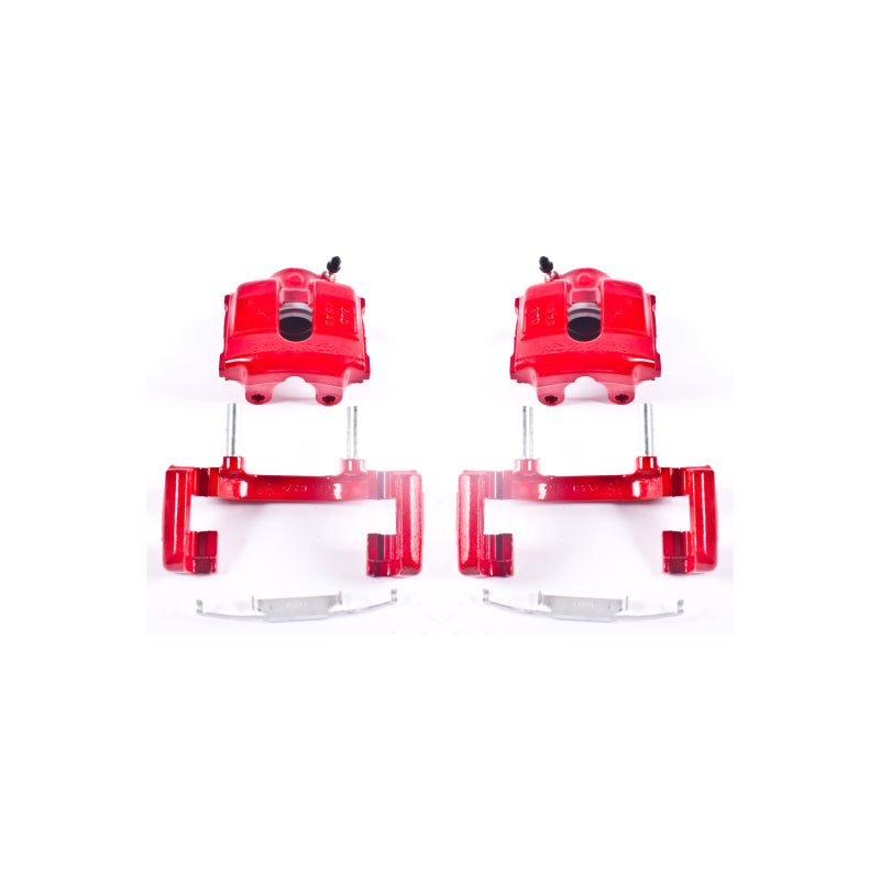 PowerStop 01-05 BMW 320i Front Red Calipers w/Brackets - Pair