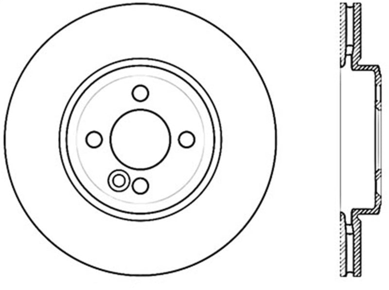StopTech 07-16 Mini Cooper Cryo Slotted Front Left Sport Brake Rotor