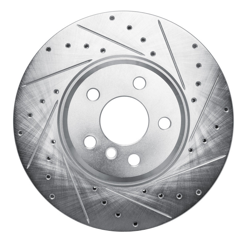R1 Concepts 18-25 BMW 430I Gran Coupe Front Right Drilled & Slotted Silver Brake Rotor
