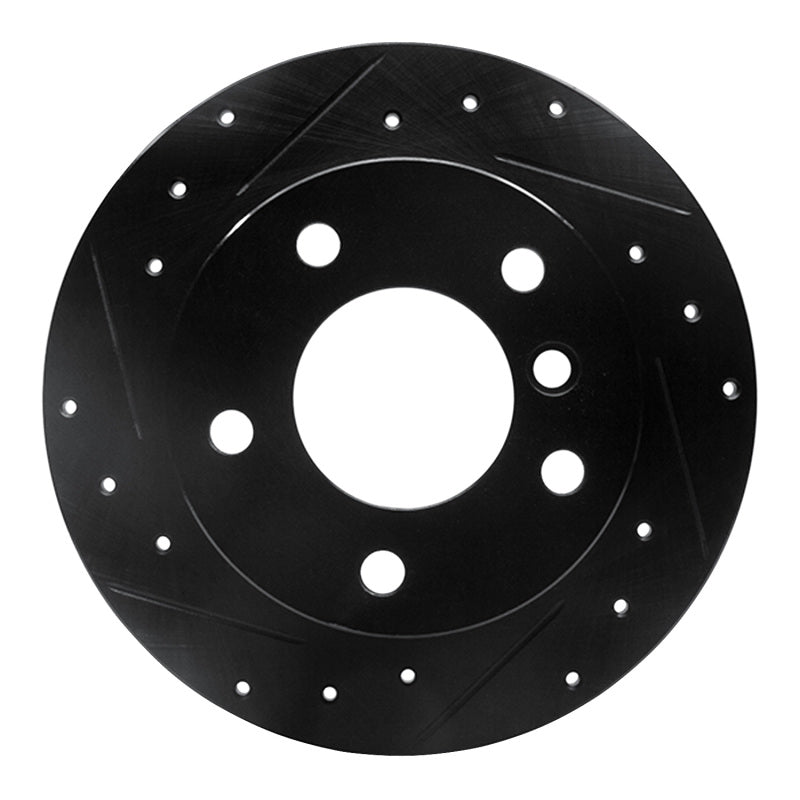 R1 Concepts 96-02 BMW Z3 Rear Left Drilled & Slotted Black Brake Rotor