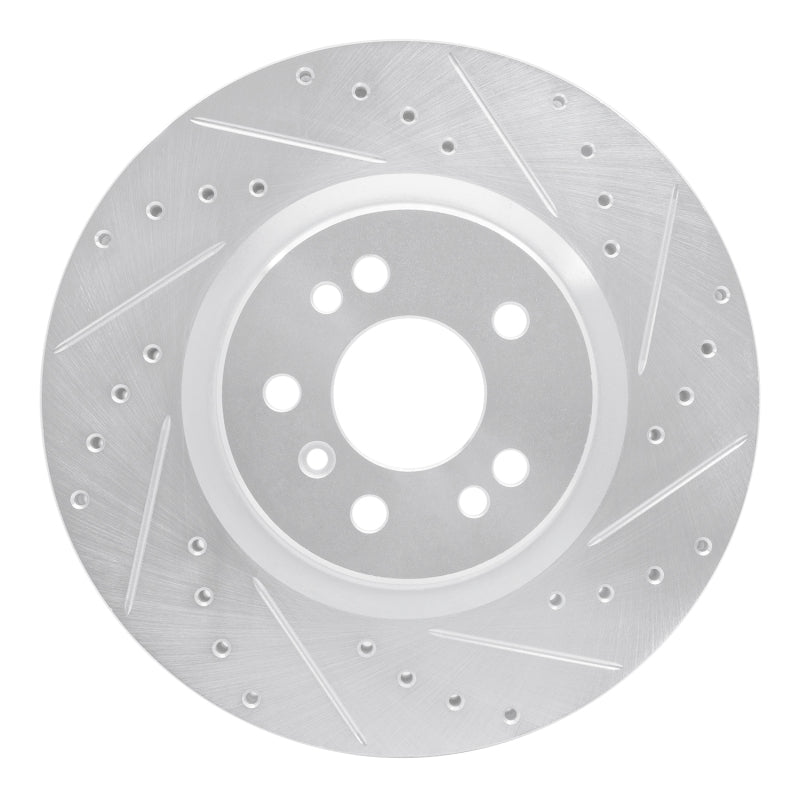 R1 Concepts 06-12 Mercedes-Benz ML500 (USA/Canada) Front Right Drilled & Slotted Silver Brake Rotor