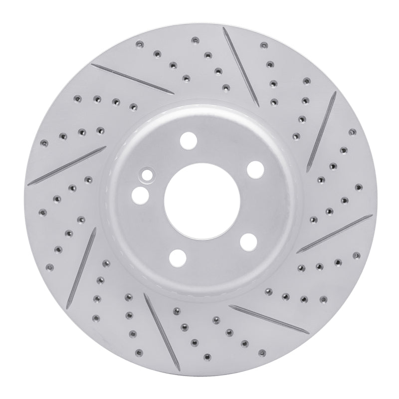 R1 Concepts 15-23 Mercedes-Benz E300 Front Right Drilled & Slotted Geo-Carbon Rotor