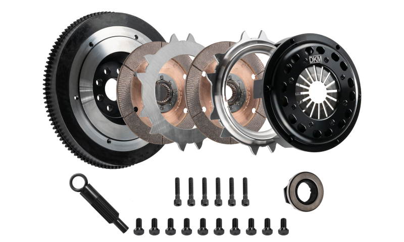 DKM Clutch VW Beetle/Golf/GTI/Jetta/Passat 1.8/2.0L 5-Spd Ceramic Twin Disc MR Clutch Kit w/Flywheel