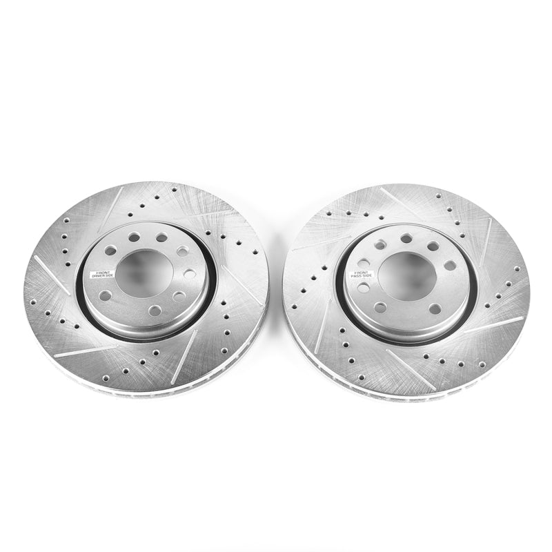 PowerStop 03-11 Saab 9-3 Front Evolution Drilled & Slotted Rotors - Pair