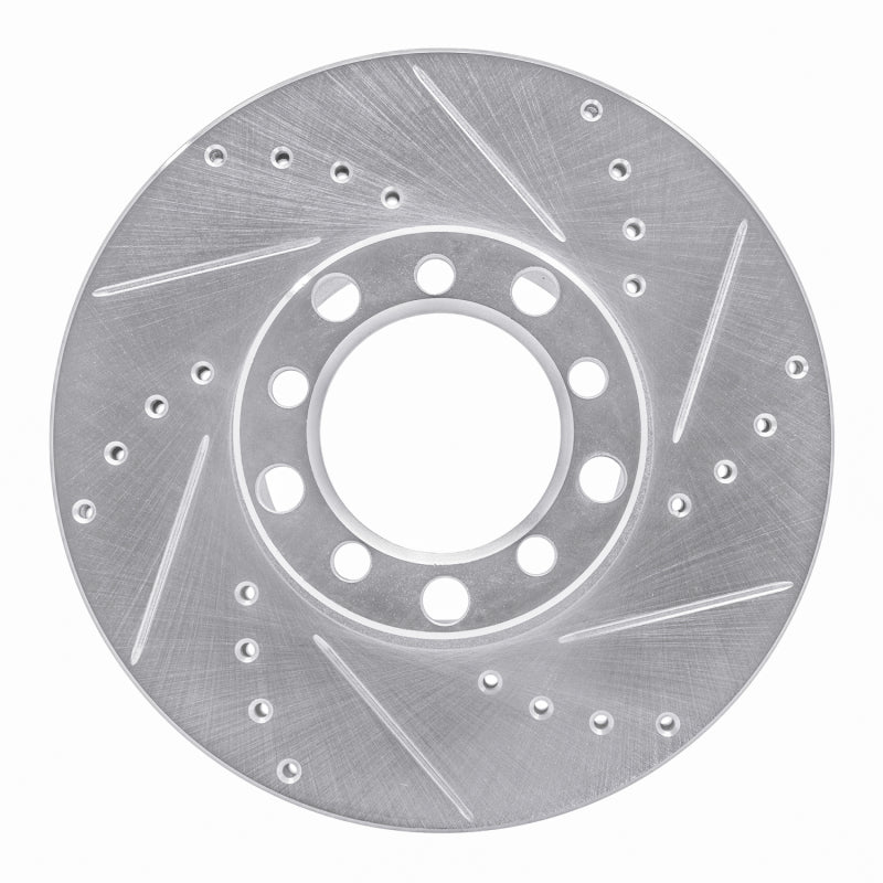 R1 Concepts 72-80 Mercedes-Benz 450SL Front Right Drilled & Slotted Silver Brake Rotor