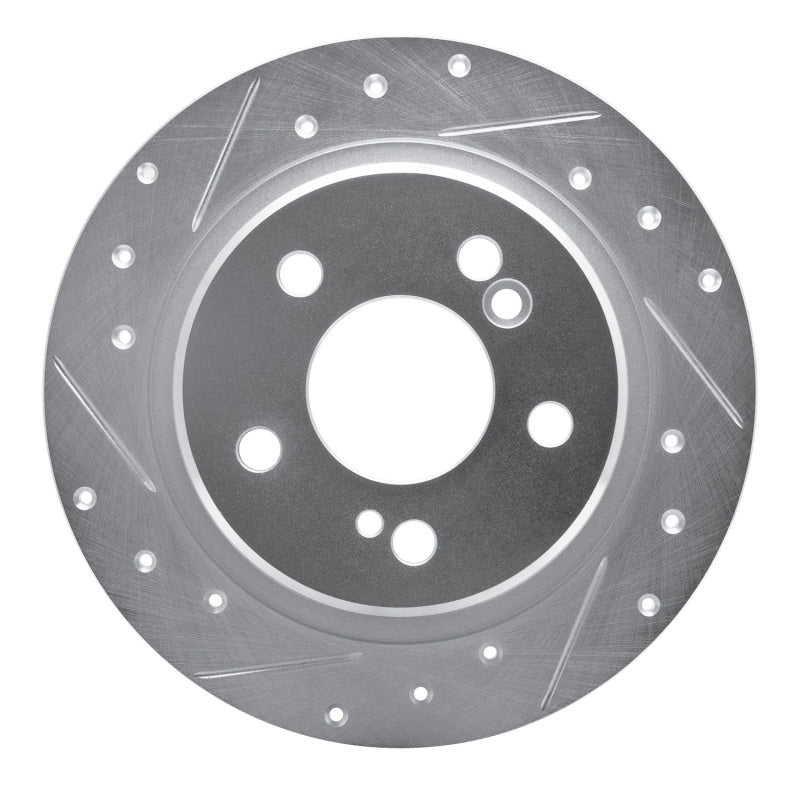 R1 Concepts 90-95 Mercedes-Benz 300SL Rear Left Drilled & Slotted Silver Brake Rotor