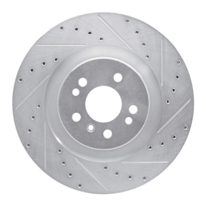 R1 Concepts 06-12 Mercedes-Benz ML320 Front Right Drilled & Slotted Silver Brake Rotor