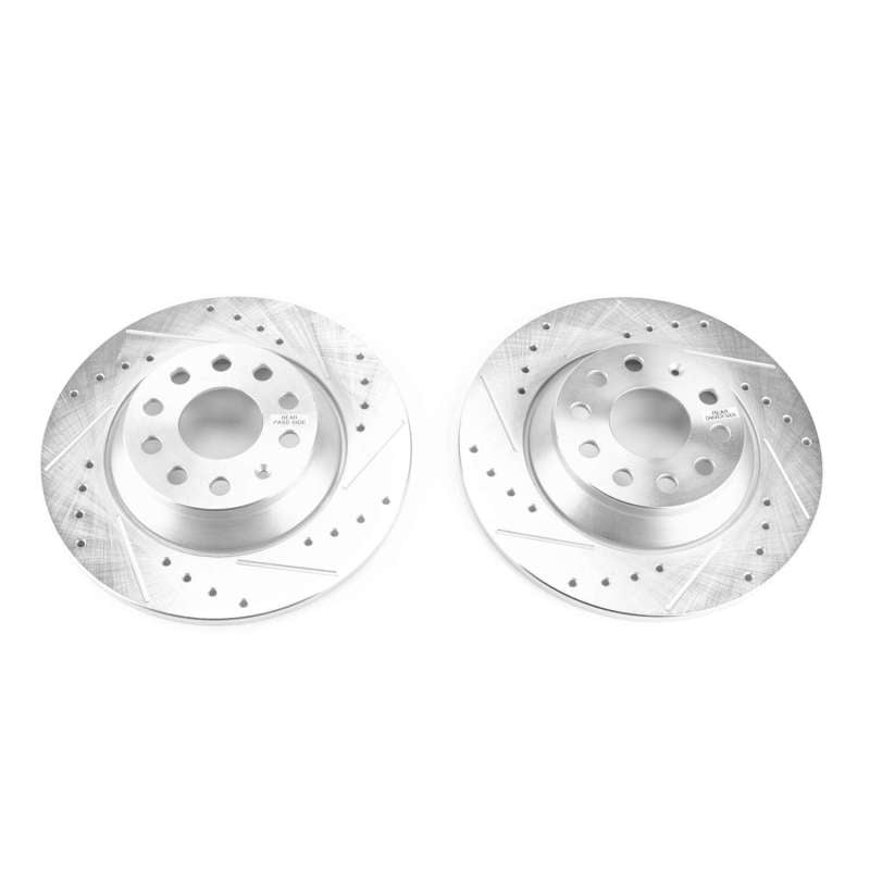 PowerStop 15-16 Audi A3 Rear Evolution Drilled & Slotted Rotors - Pair
