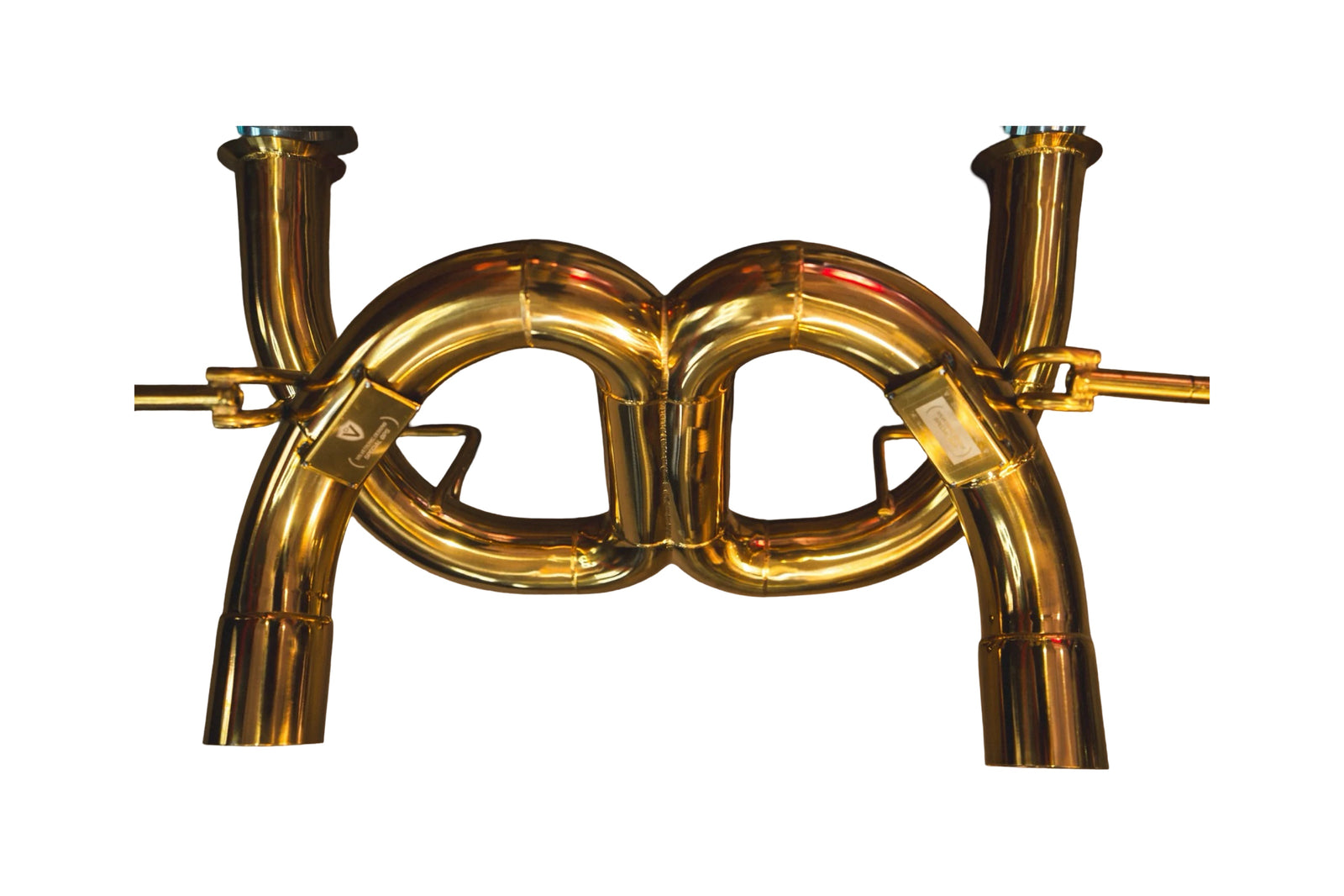 Valvetronic Designs - Lamborghini Aventador SVJ 6.5L F1 Catback Exhaust, T304 Stainless Steel Finished in Anodized Gold, OEM Style Tips