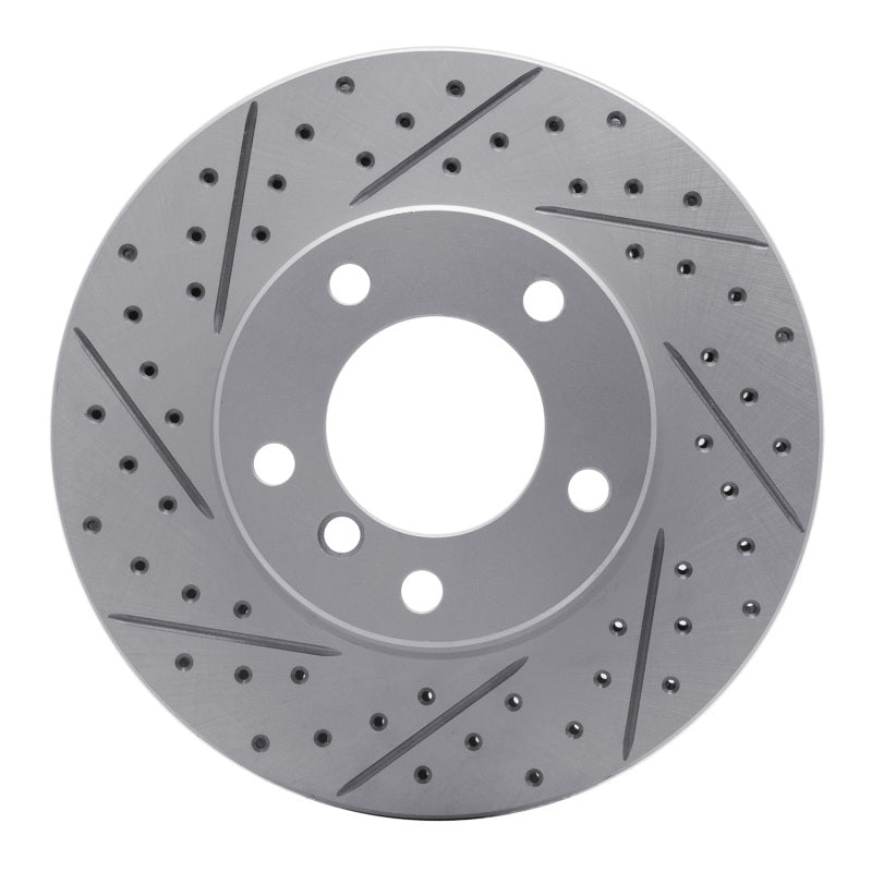 R1 Concepts 96-03 BMW 528I Front Left Drilled & Slotted Geo-Carbon Rotor
