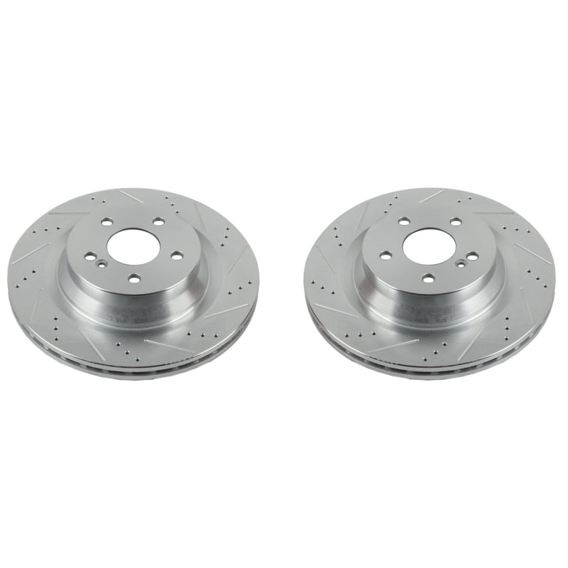 PowerStop 12-18 Mercedes-Benz CLS550 Rear Evolution Drilled & Slotted Rotors - Pair