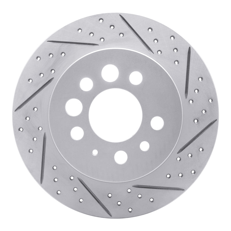 R1 Concepts 74-95 Volvo 245 Rear Right Drilled & Slotted Geo-Carbon Rotor